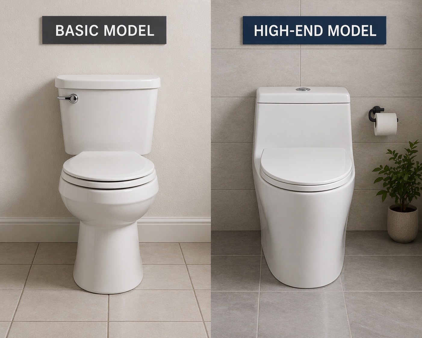 Basic and High-End Toilet Models